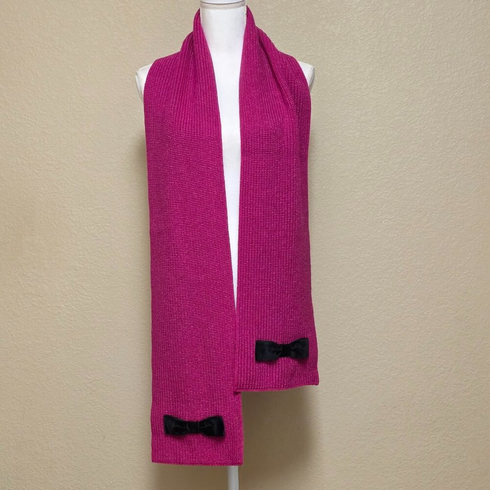 Kate Spade New York Velvet Bow Knit Scarf